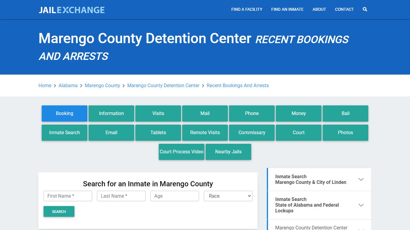 Marengo County Detention Center Recent Bookings And Arrests - Jail Exchange