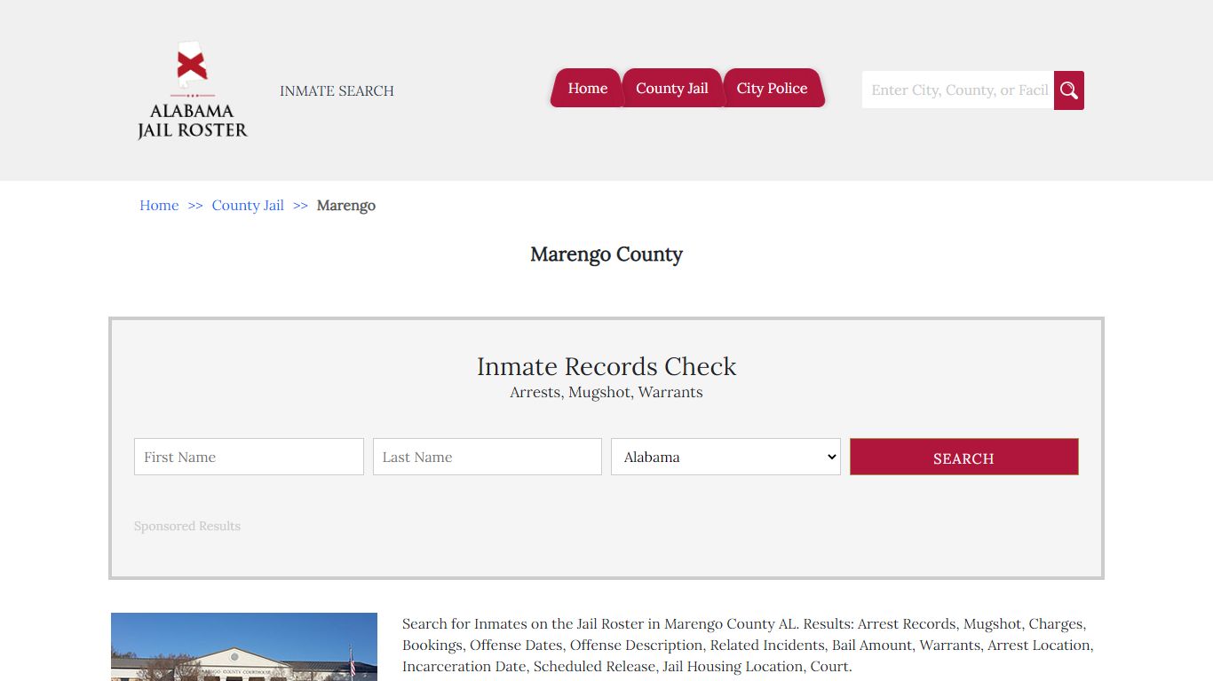 Marengo County - Alabama Jail Inmate Search