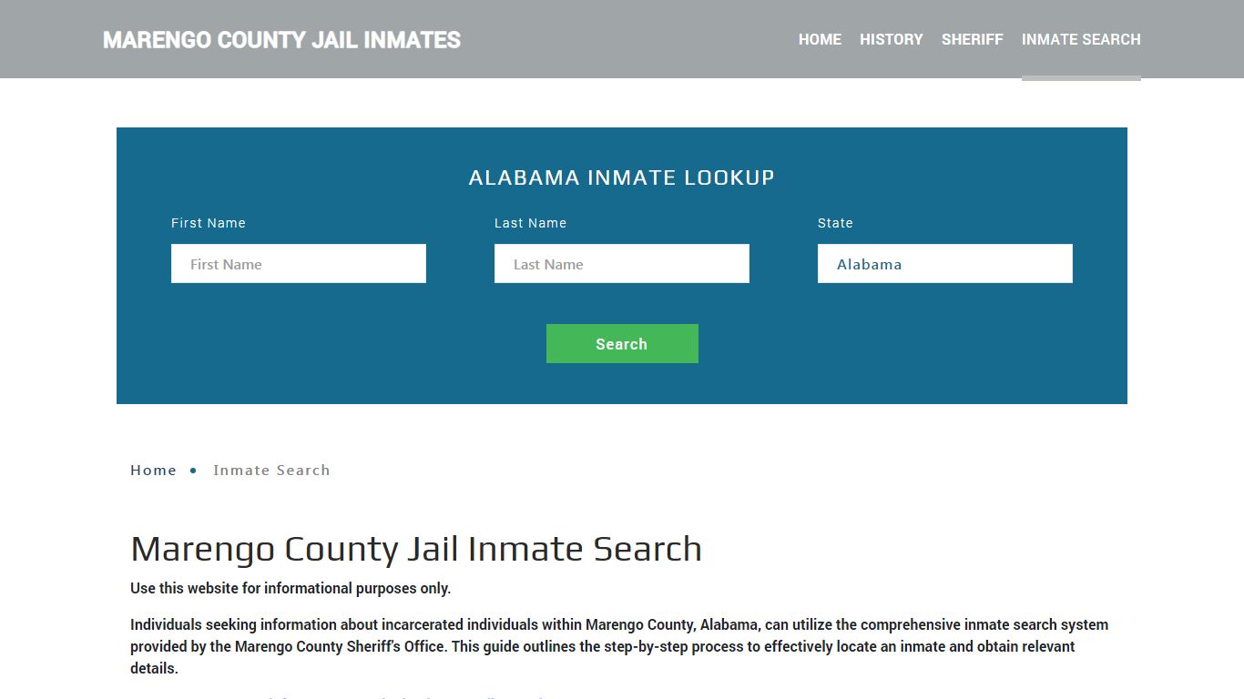 Marengo County, AL Detainee Lookup